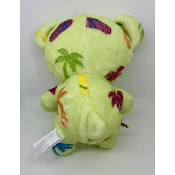 Build A Bear Smallfry 7” Tropical Green Smallfry Palm Trees Flip Flops - Picture 2 of 3